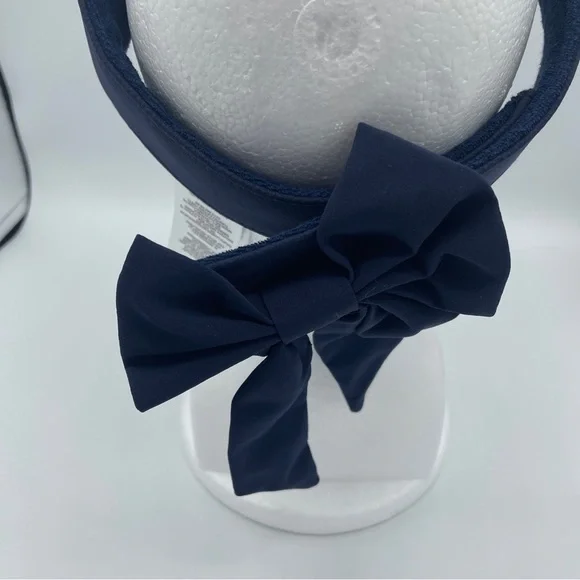 POLO GOLF Ralph Lauren 4-way stretch hat/visor in NAVY/WHITE w/bow closure - Picture 6 of 11